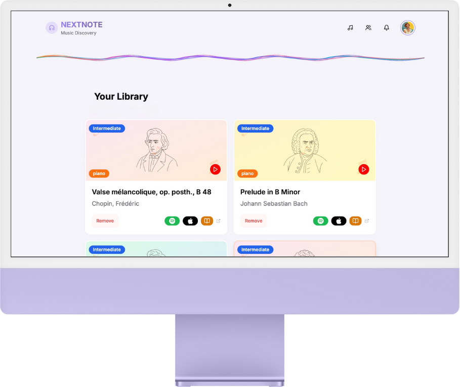 NEXTNOTE - Music library and integrations